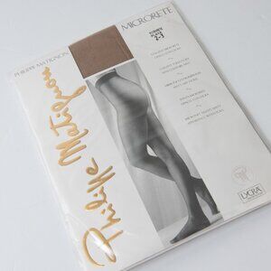 Philippe Matignon Microrette Tights Pantyhose Fishnet Nude Tan Size 2-3 New